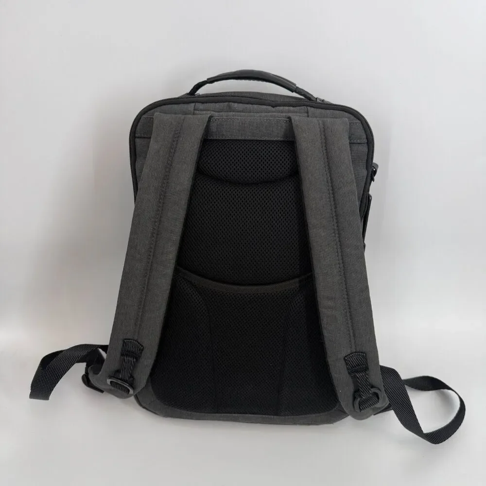 Tumi Alpha Bravo Davis Black Backpack Laptop Carry Bag Nylon Leather Travel